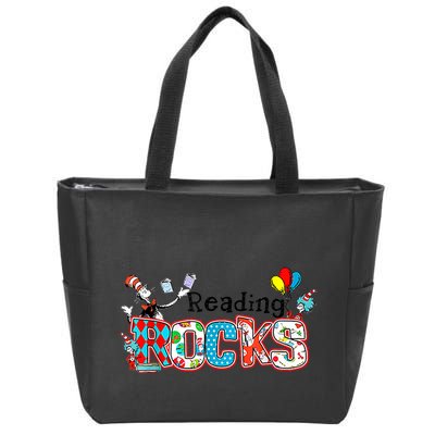 Reading Rocks Cat In Hat Zip Tote Bag