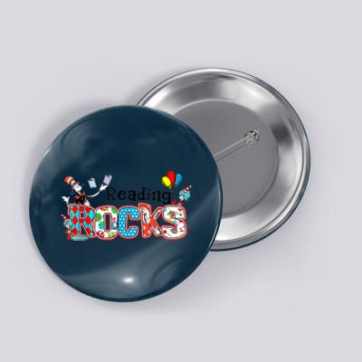 Reading Rocks Cat In Hat Button