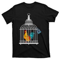 RED ROOSTER COCK MALE CHASTITY Chicken In Cage T-Shirt