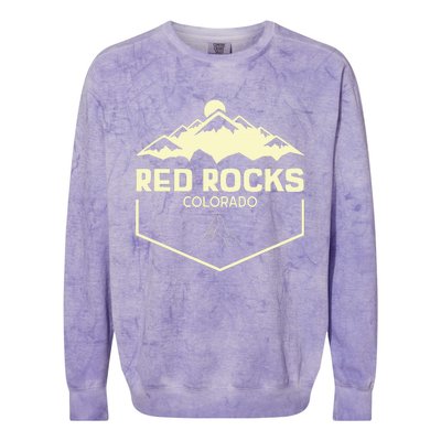 Red Rocks Colorado Beautiful Rocky Mountains Colorblast Crewneck Sweatshirt