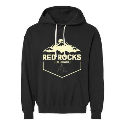 Red Rocks Colorado Beautiful Rocky Mountains Garment-Dyed Fleece Hoodie