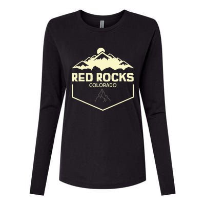 Red Rocks Colorado Beautiful Rocky Mountains Womens Cotton Relaxed Long Sleeve T-Shirt