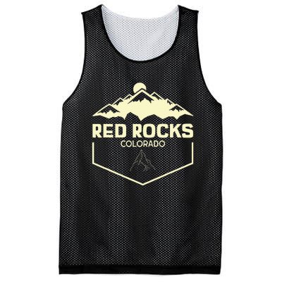 Red Rocks Colorado Beautiful Rocky Mountains Mesh Reversible Basketball Jersey Tank