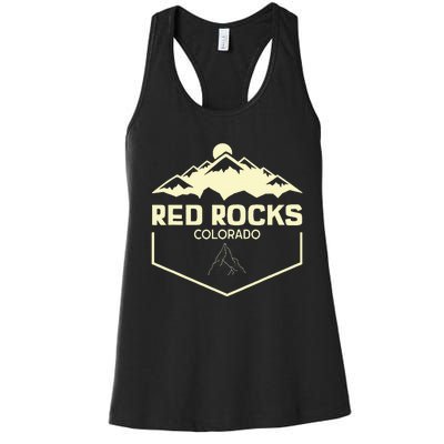 Red Rocks Colorado Beautiful Rocky Mountains Women's Racerback Tank