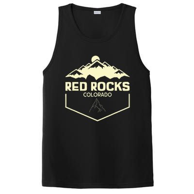 Red Rocks Colorado Beautiful Rocky Mountains PosiCharge Competitor Tank