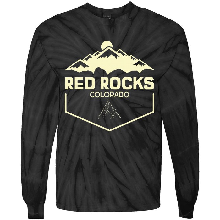 Red Rocks Colorado Beautiful Rocky Mountains Tie-Dye Long Sleeve Shirt