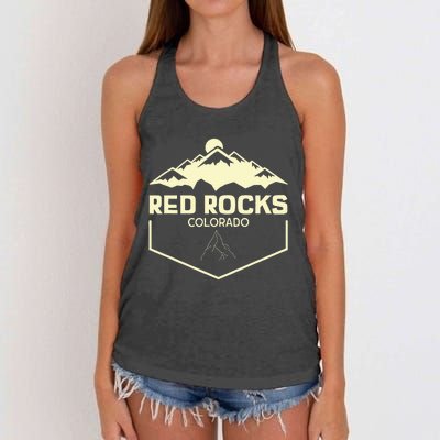 Red Rocks Colorado Beautiful Rocky Mountains Women's Knotted Racerback Tank