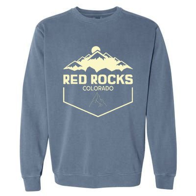 Red Rocks Colorado Beautiful Rocky Mountains Garment-Dyed Sweatshirt