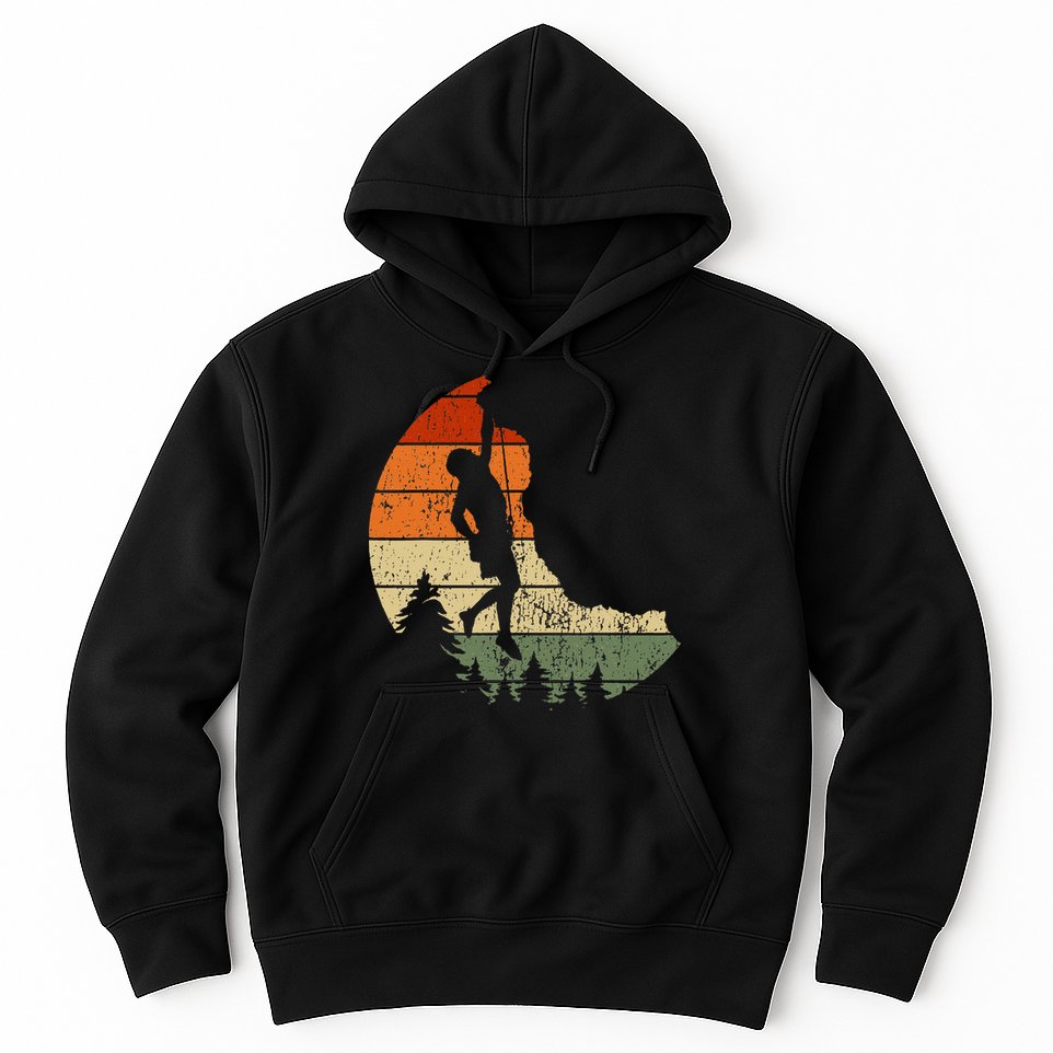 Retro Rock Climbing Vintage Climber Hoodie
