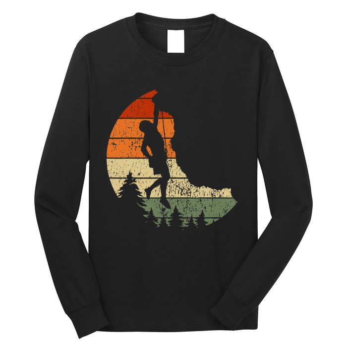 Retro Rock Climbing Vintage Climber Long Sleeve Shirt