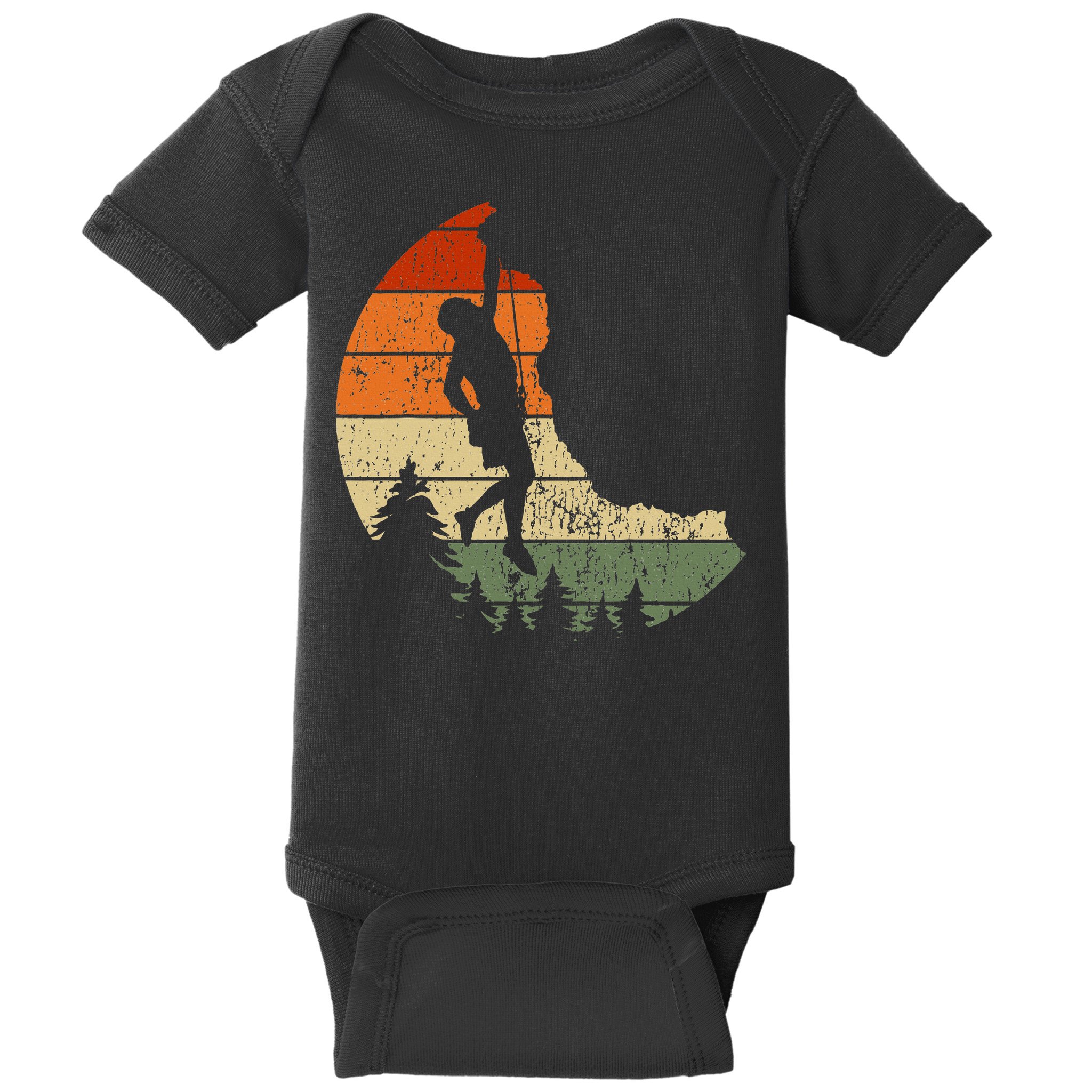 Retro Rock Climbing Vintage Climber Baby Bodysuit