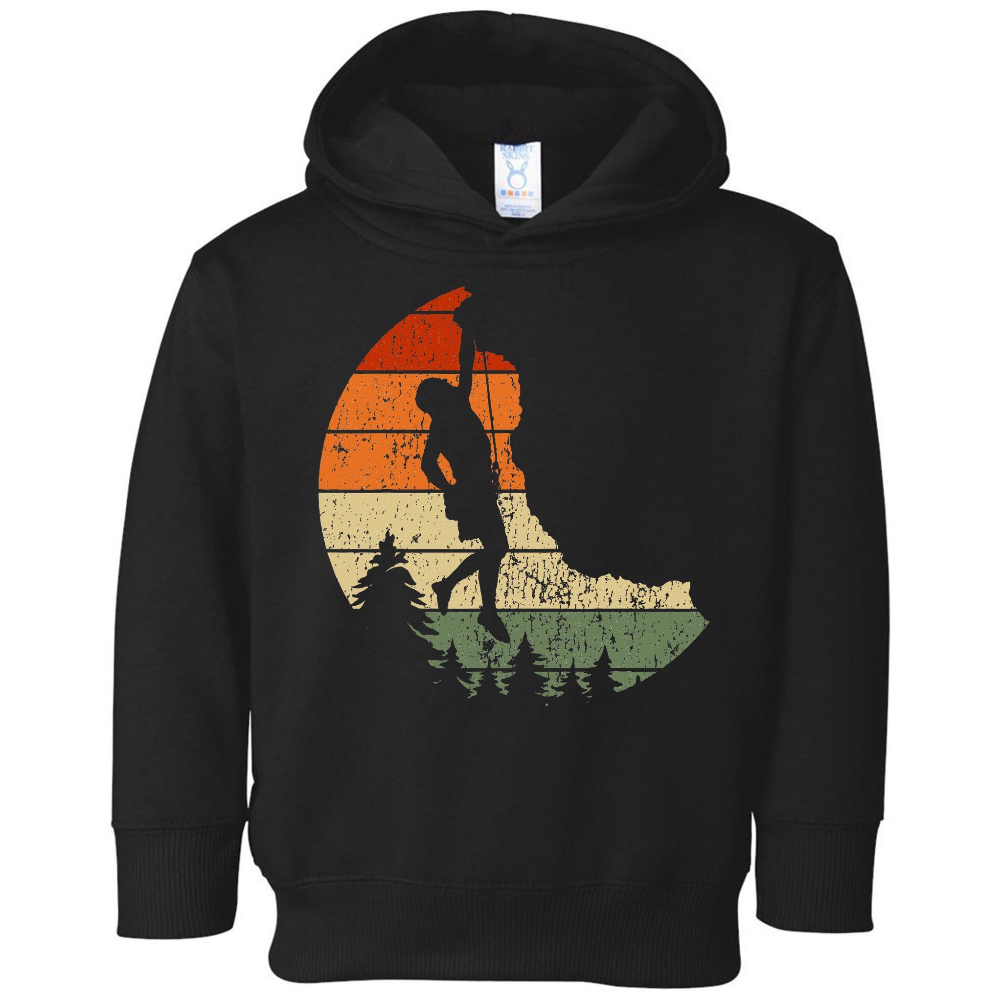 Retro Rock Climbing Vintage Climber Toddler Hoodie