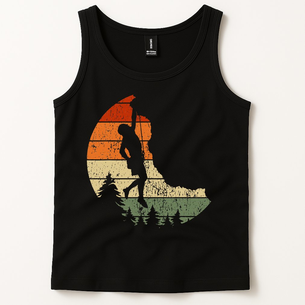 Retro Rock Climbing Vintage Climber Tank Top