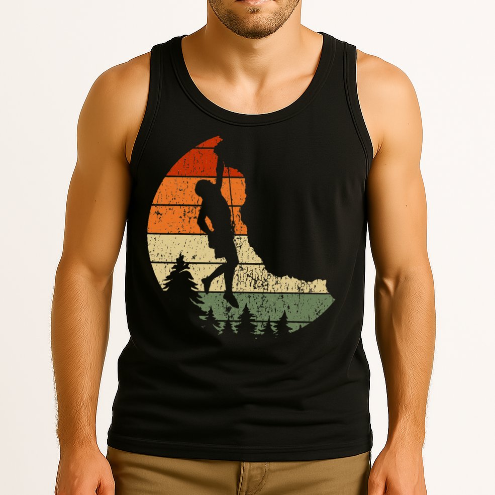 Retro Rock Climbing Vintage Climber Tank Top