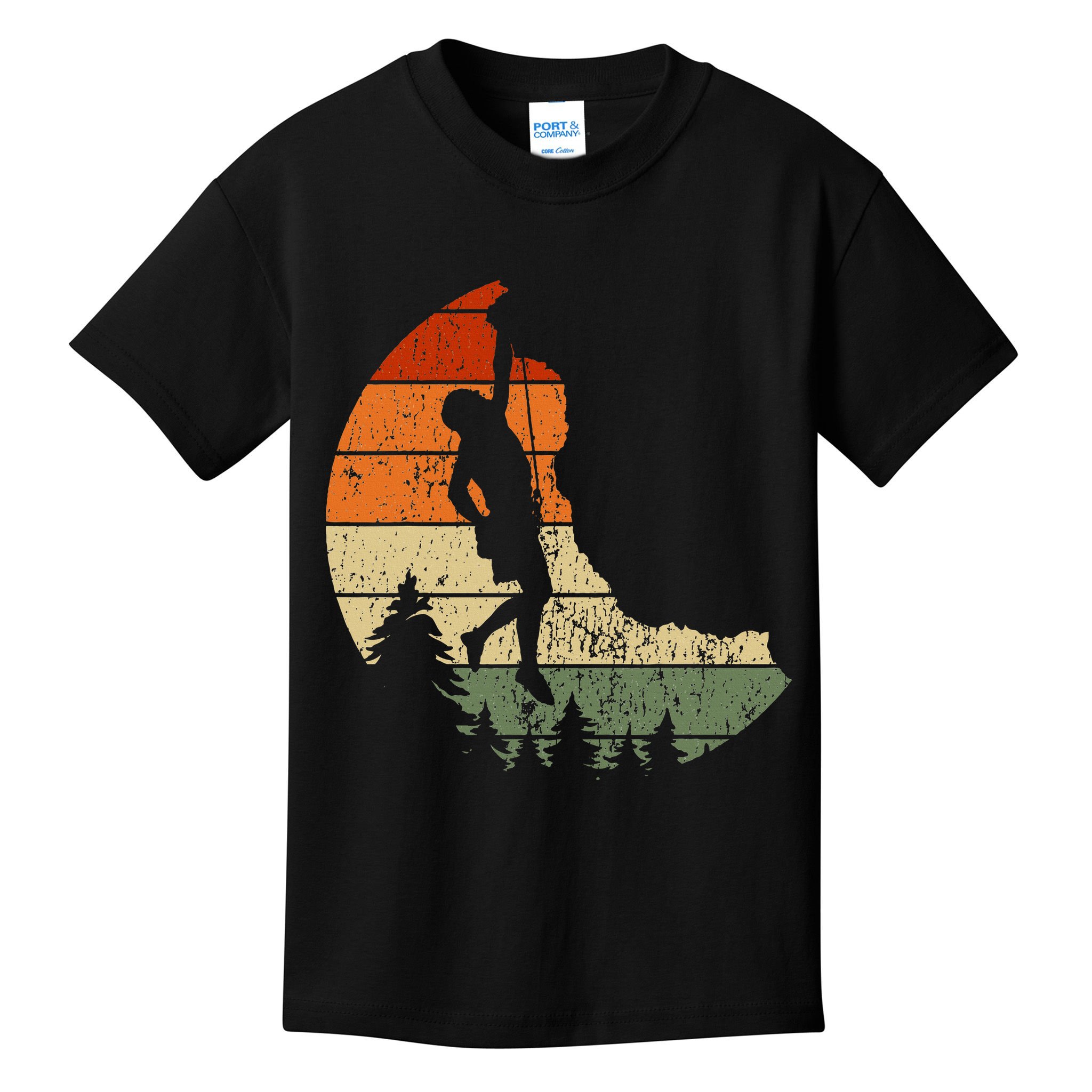 Retro Rock Climbing Vintage Climber Kids T-Shirt