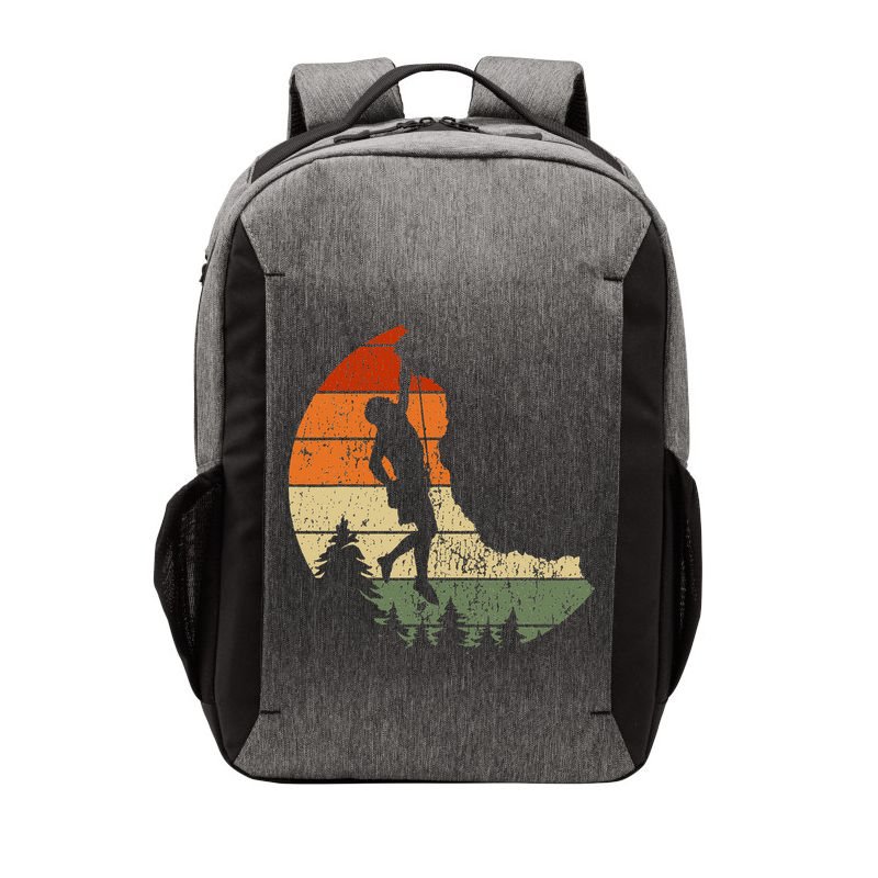 Retro Rock Climbing Vintage Climber Vector Backpack