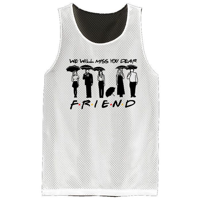 Retro Rip Chandler Bing We Will Miss You Dear Friends Movie Mesh Reversible Basketball Jersey Tank