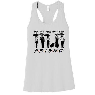 Retro Rip Chandler Bing We Will Miss You Dear Friends Movie Women's Racerback Tank