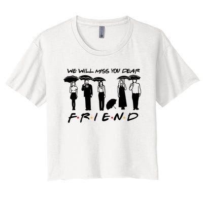 Retro Rip Chandler Bing We Will Miss You Dear Friends Movie Women's Crop Top Tee