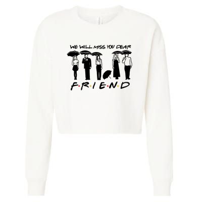 Retro Rip Chandler Bing We Will Miss You Dear Friends Movie Cropped Pullover Crew