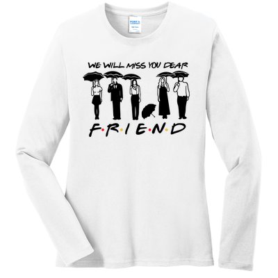 Retro Rip Chandler Bing We Will Miss You Dear Friends Movie Ladies Long Sleeve Shirt