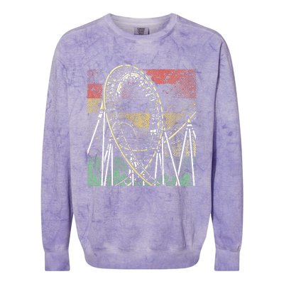 Retro Roller Coaster Colorblast Crewneck Sweatshirt