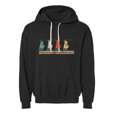 Roping Rodeo Cowboy Garment-Dyed Fleece Hoodie