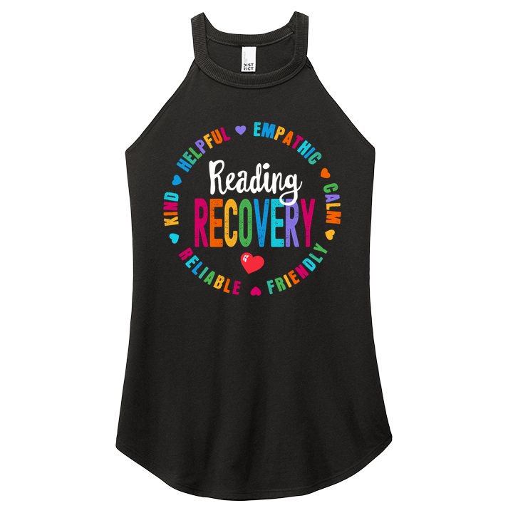 Reading Recovery Coach Teacher Specialist Literacy Gift Women's Perfect Tri Rocker Tank
