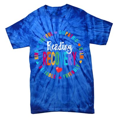 Reading Recovery Coach Teacher Specialist Literacy Gift Tie-Dye T-Shirt