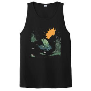 Retro Rage Consumes Me Funny Meme Frog Nature Lover Women PosiCharge Competitor Tank