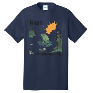 Retro Rage Consumes Me Funny Meme Frog Nature Lover Women Tall T-Shirt