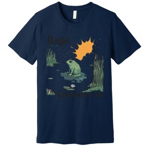 Retro Rage Consumes Me Funny Meme Frog Nature Lover Women Premium T-Shirt