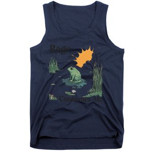 Retro Rage Consumes Me Funny Meme Frog Nature Lover Women Tank Top