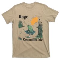 Retro Rage Consumes Me Funny Meme Frog Nature Lover Women T-Shirt