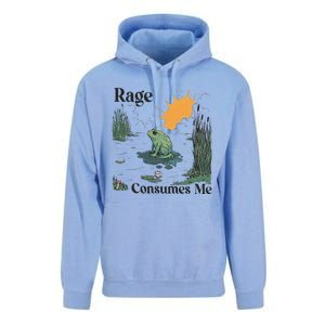 Retro Rage Consumes Me Funny Meme Frog Nature Lover Women Unisex Surf Hoodie