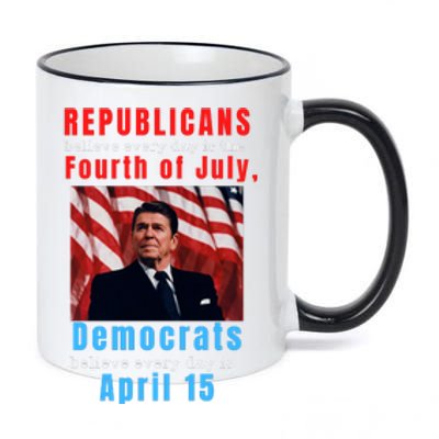 Ronald Reagan Conservative 11oz Black Color Changing Mug