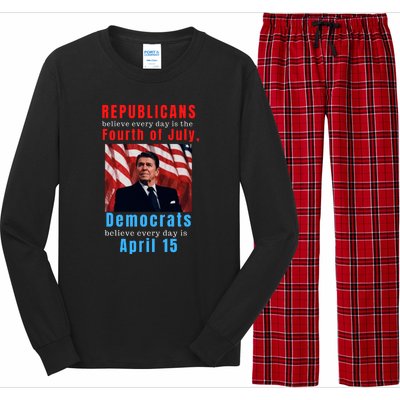 Ronald Reagan Conservative Long Sleeve Pajama Set