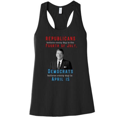 Ronald Reagan Conservative Women's Racerback Tank