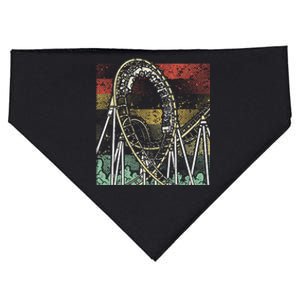 Retro Roller Coaster USA-Made Doggie Bandana