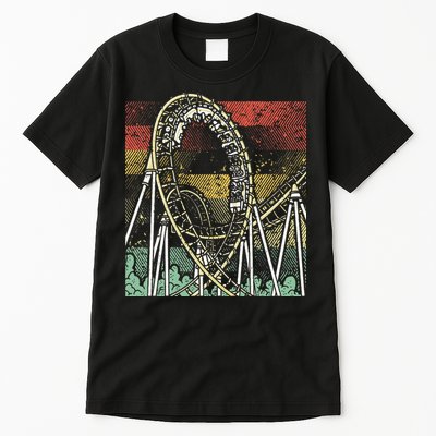 Retro Roller Coaster Tall T-Shirt