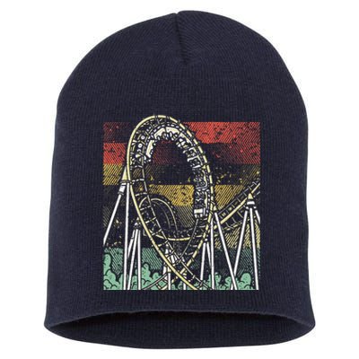 Retro Roller Coaster Short Acrylic Beanie