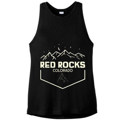 Red Rocks Colorado Epic Moonlight Ladies PosiCharge Tri-Blend Wicking Tank