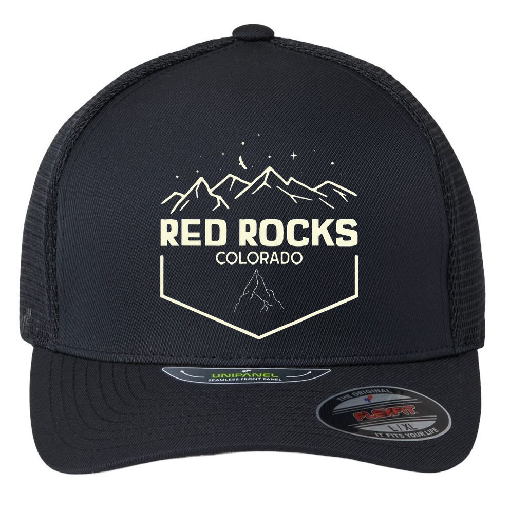 Red Rocks Colorado Epic Moonlight Flexfit Unipanel Trucker Cap