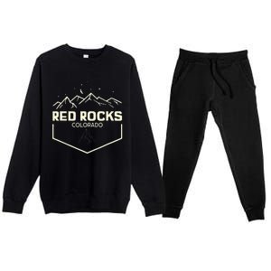 Red Rocks Colorado Epic Moonlight Premium Crewneck Sweatsuit Set