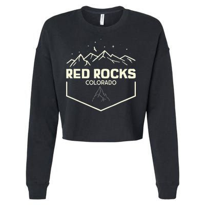Red Rocks Colorado Epic Moonlight Cropped Pullover Crew