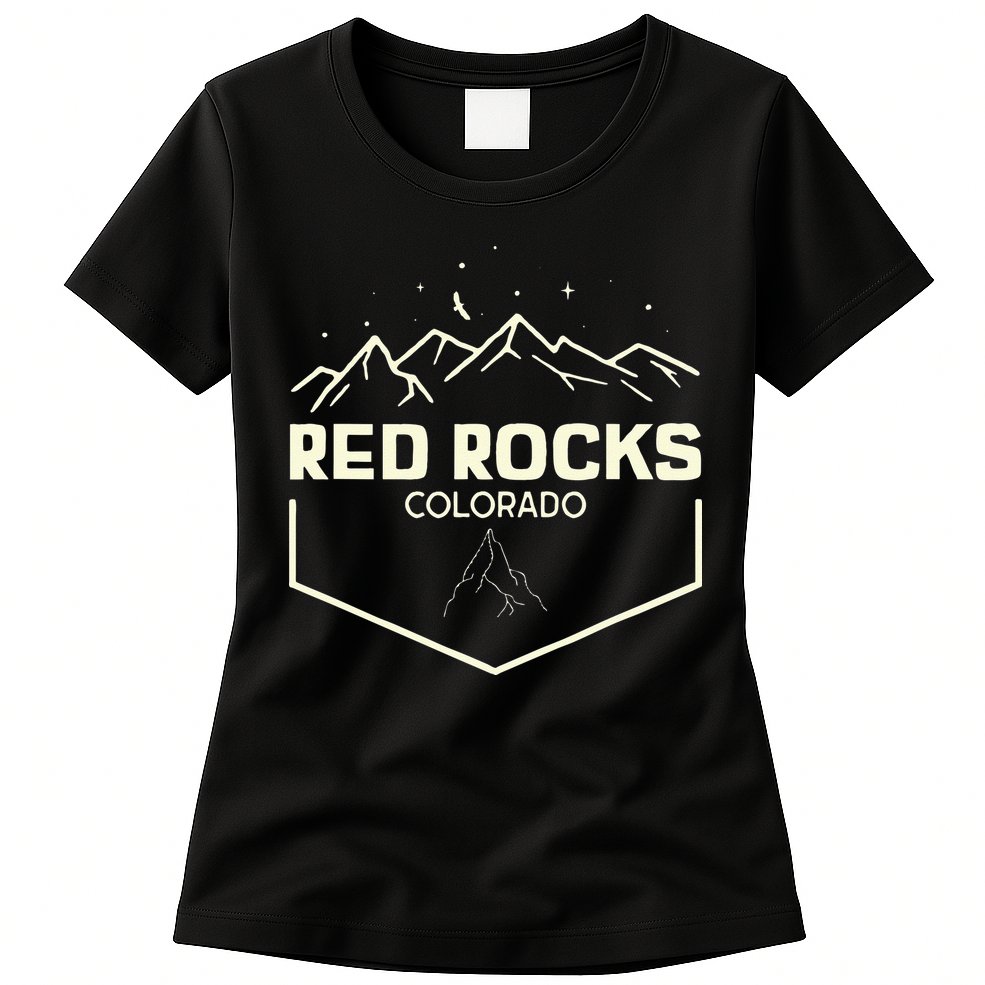 Red Rocks Colorado Epic Moonlight Womens T-Shirt
