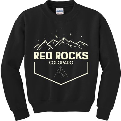 Red Rocks Colorado Epic Moonlight Kids Sweatshirt