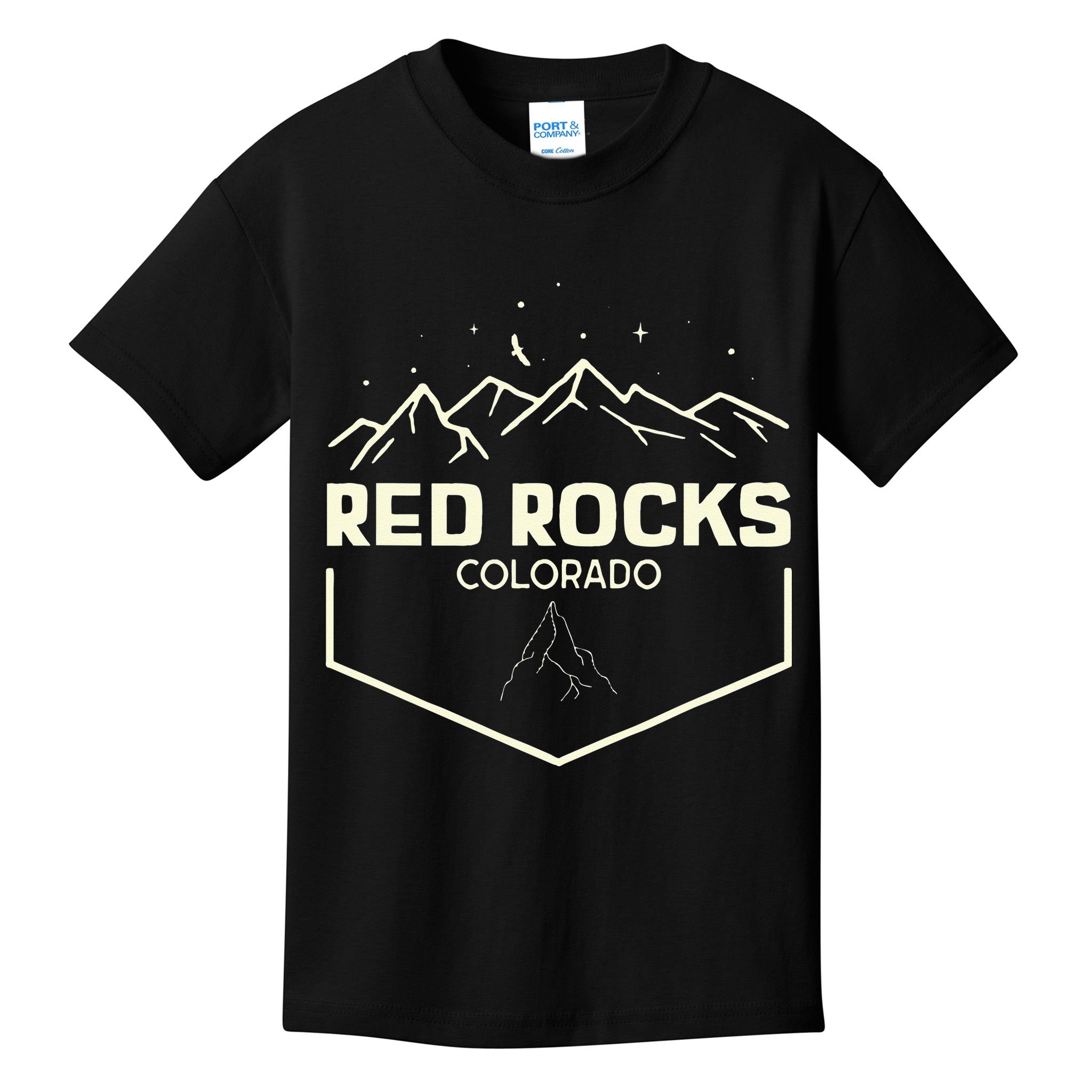 Red Rocks Colorado Epic Moonlight Kids T-Shirt