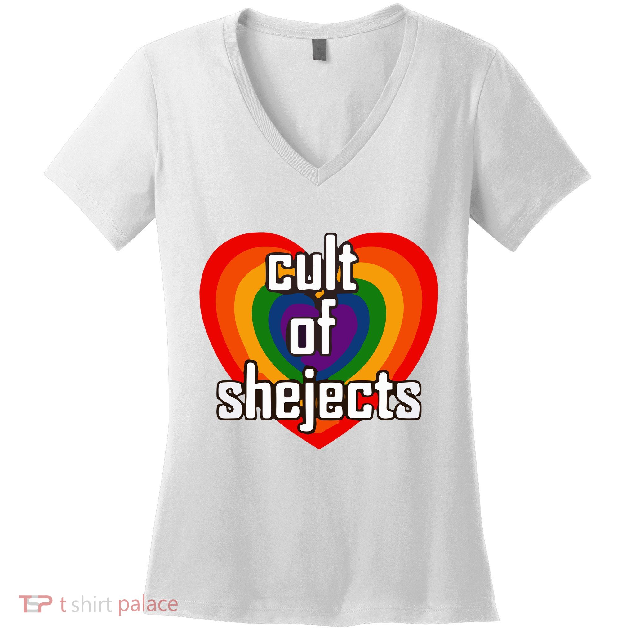Reel Rejects Cult Of Shejects New Women's V-Neck T-Shirt