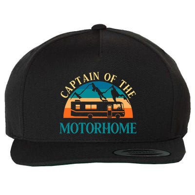Retro Rv Camping Captain Of The Motorhome Camper Wool Snapback Cap